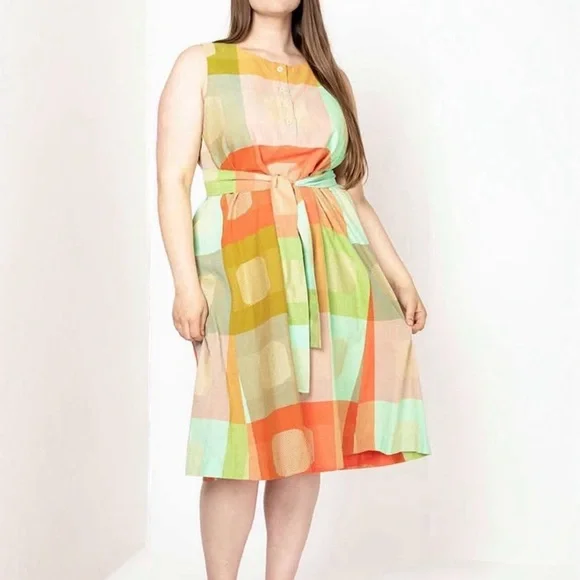 2X Ace & Jig Popcorn textile Midi Dress - Picture 7 of 11